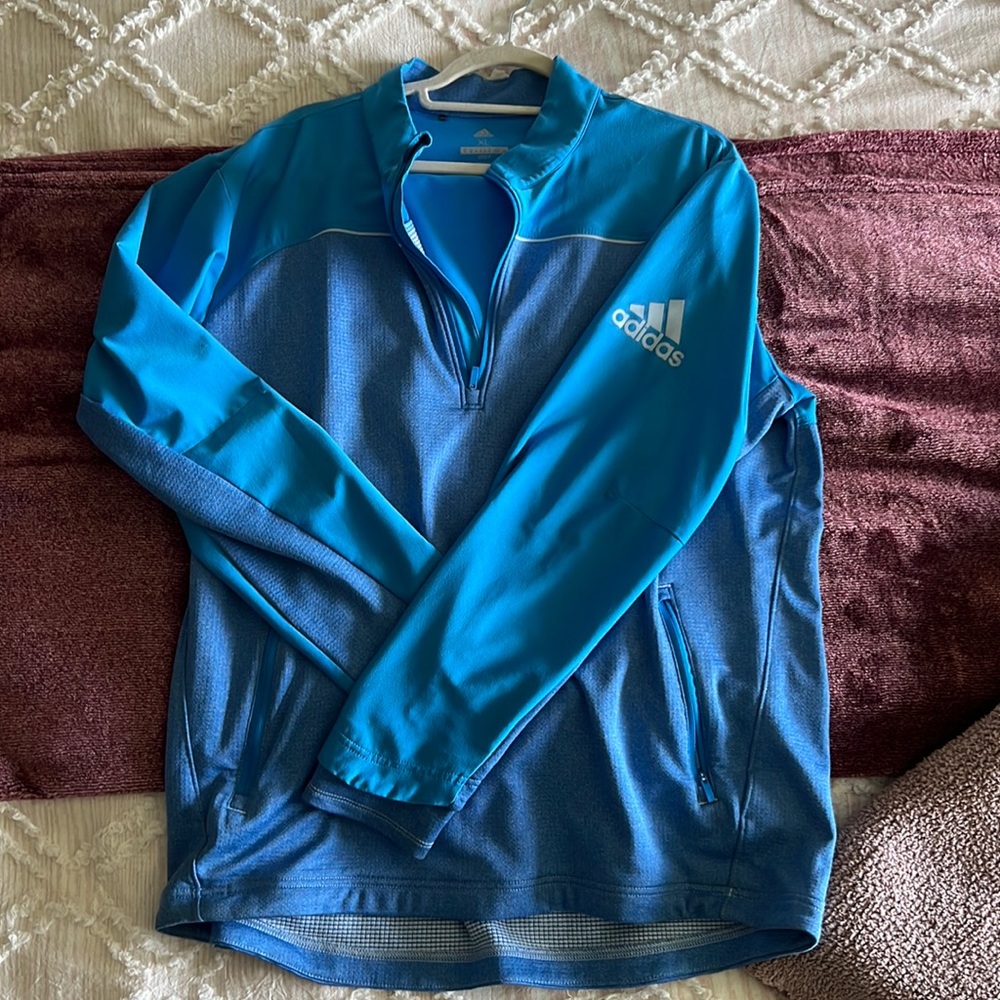 Adidas extra large blue half zip